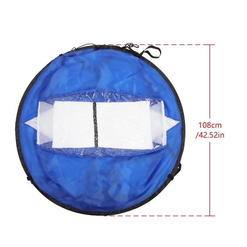 VGEBY 42Inch Wind Sail, Foldable Popup Board Paddle Downwind Sail Kit for Kayaks, Canoes, Inflatable Boats, Paddle Board Kayak Sail PVC Kayak Sail Blue Kayak Sail Kayak Sail Kayak Sail - Image 3